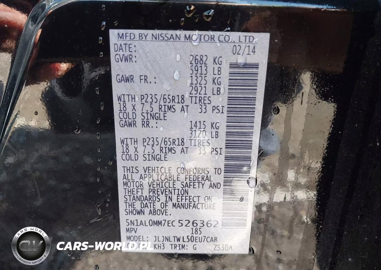 2014 Infiniti Qx60 VIN:5N1AL0MM7EC526362 - 9