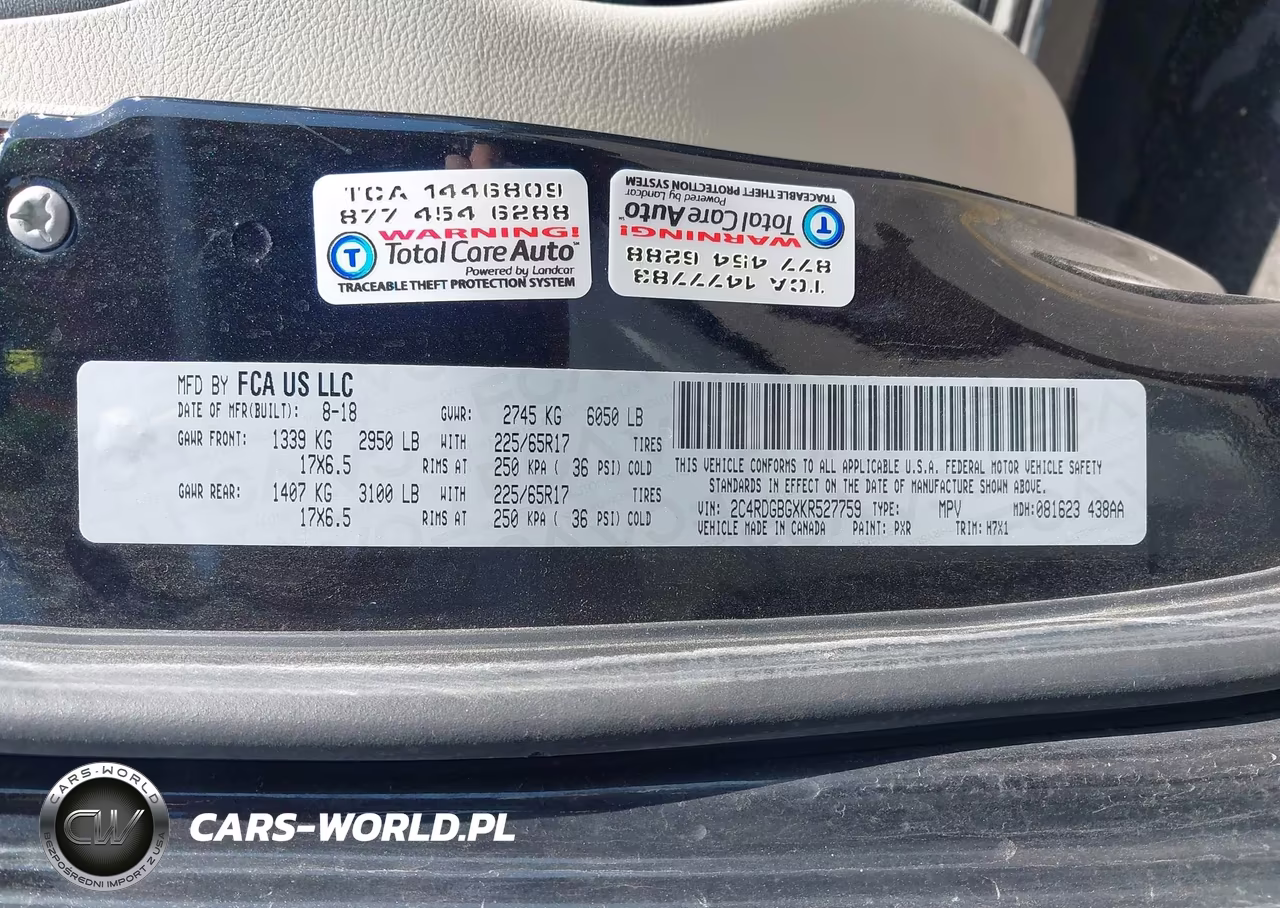 2019 Dodge Grand Caravan Se VIN:2C4RDGBGXKR527759 - 9