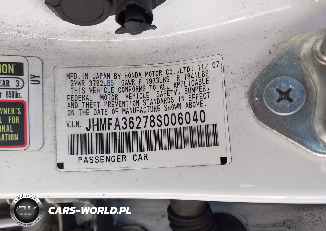 2008 Honda Civic Hybrid VIN:JHMFA36278S006040 - 9