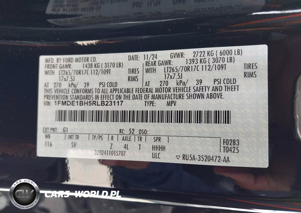 2024 Ford Bronco Black Diamond VIN:1FMDE1BH5RLB23117 - 9