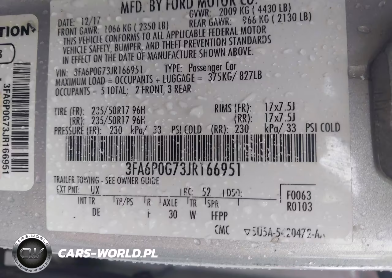 2018 Ford Fusion S VIN:3FA6P0G73JR166951 - 9