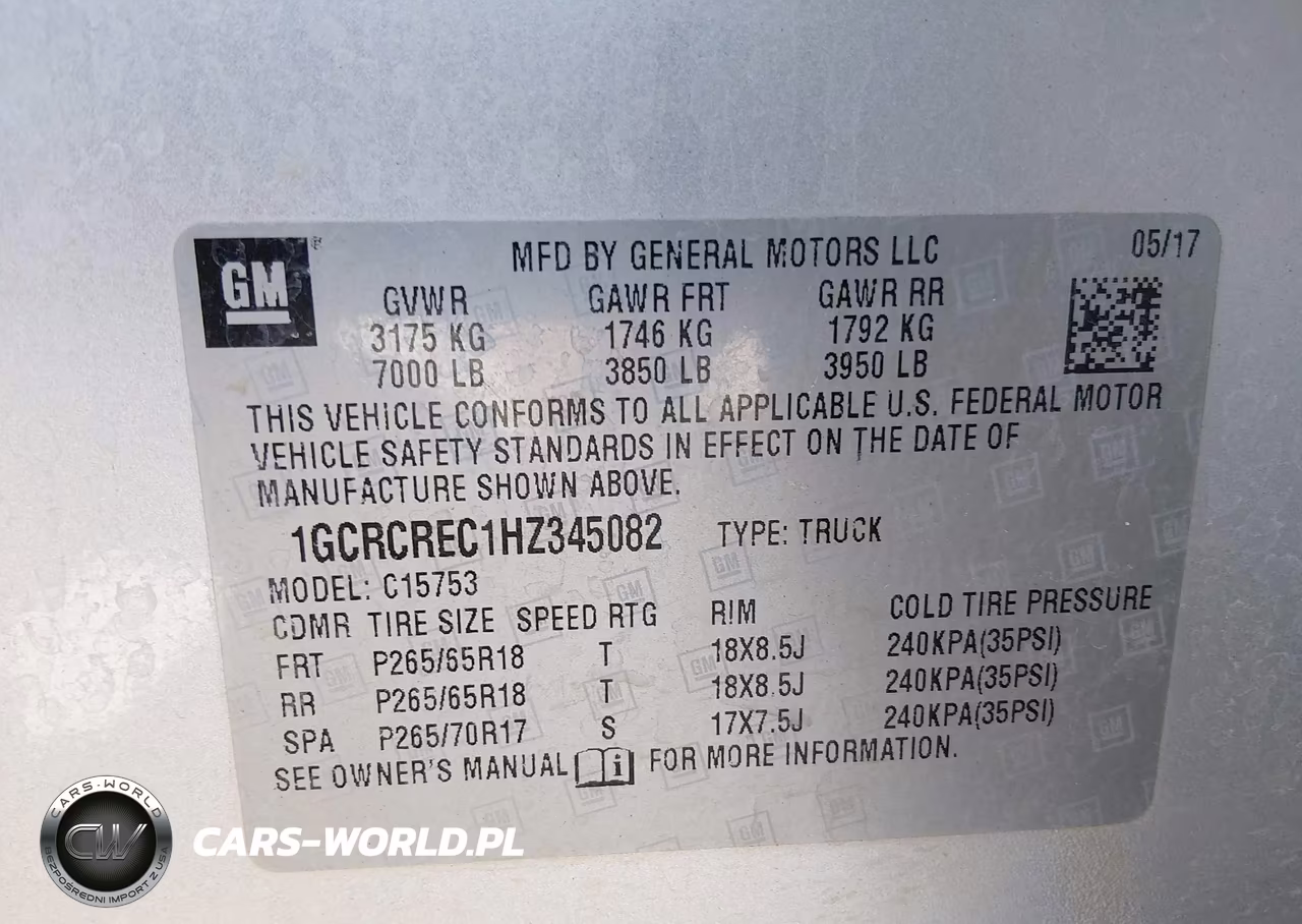 2017 Chevrolet Silverado 1500 1Lt VIN:1GCRCREC1HZ345082 - 9