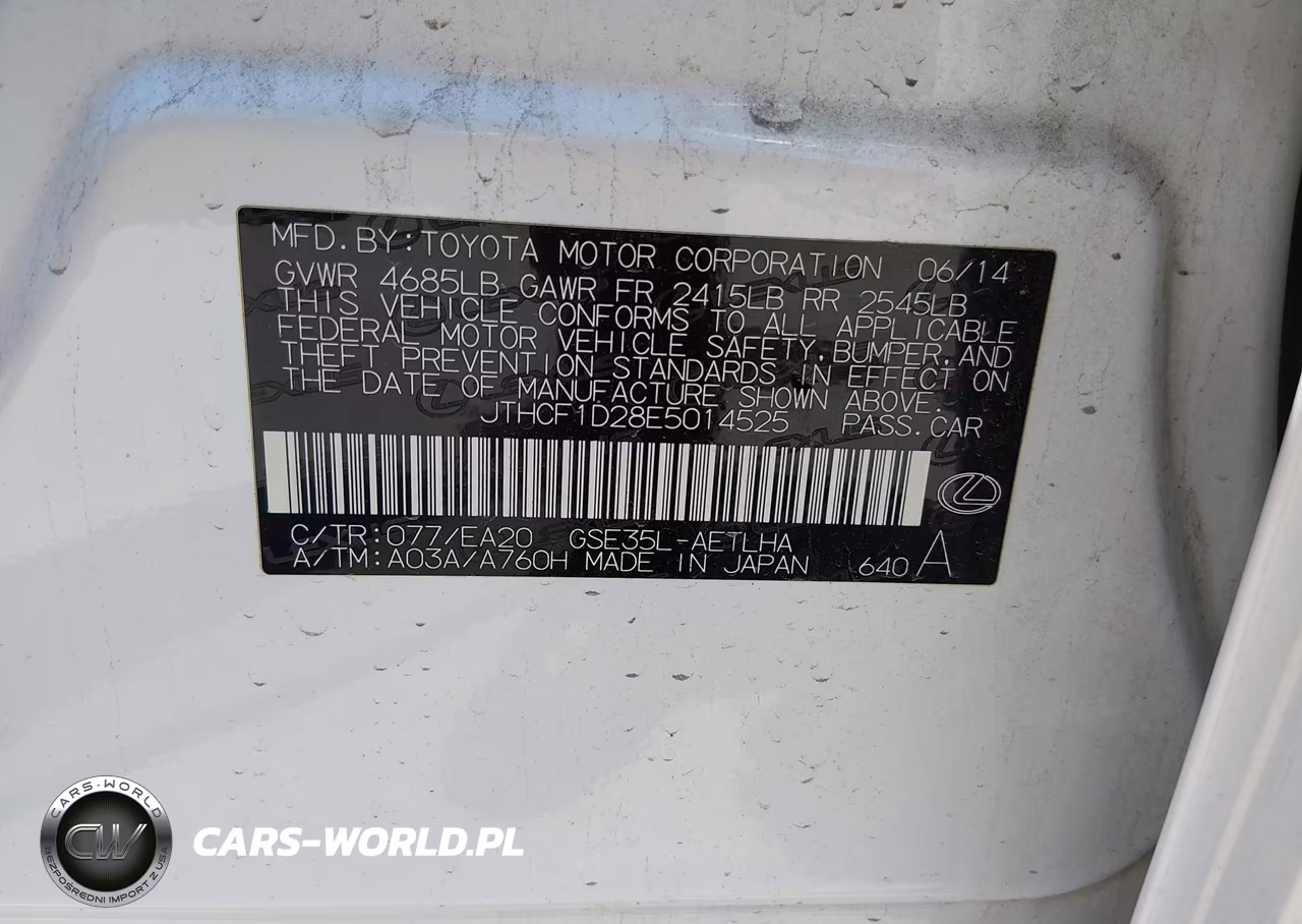 2014 Lexus Is 250 VIN:JTHCF1D28E5014525 - 9