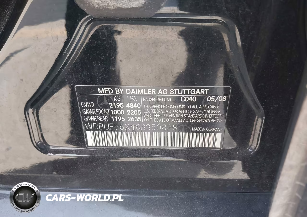 2008 Mercedes-Benz E 350 VIN:WDBUF56X48B350828 - 9