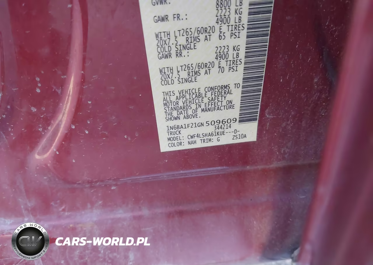 2016 Nissan Titan Xd Sv Diesel VIN:1N6BA1F21GN509609 - 9