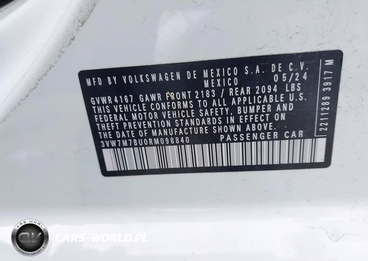 2024 Volkswagen Jetta 1.5T Se VIN:3VW7M7BU0RM098840 - 9