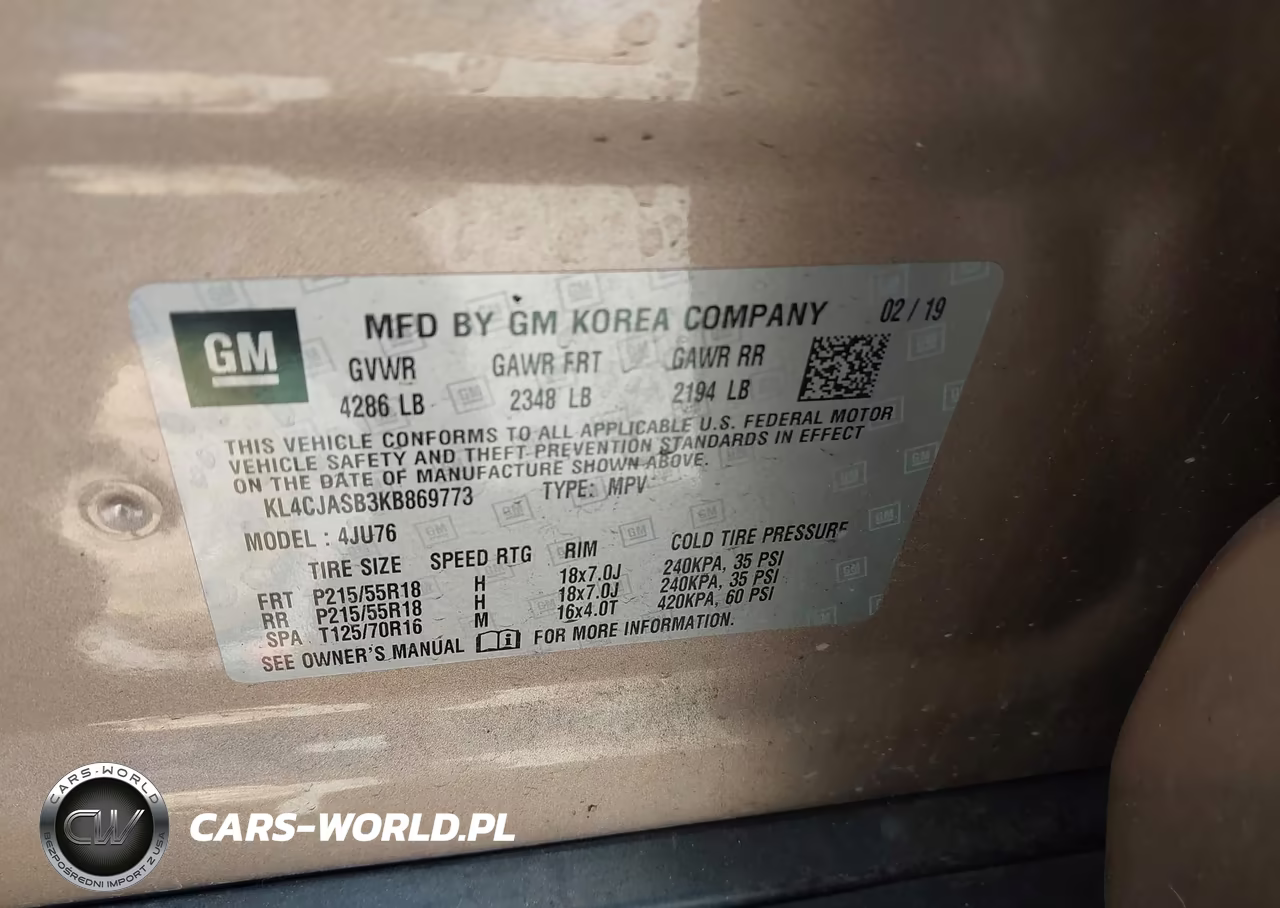 2019 Buick Encore Fwd Preferred VIN:KL4CJASB3KB869773 - 9