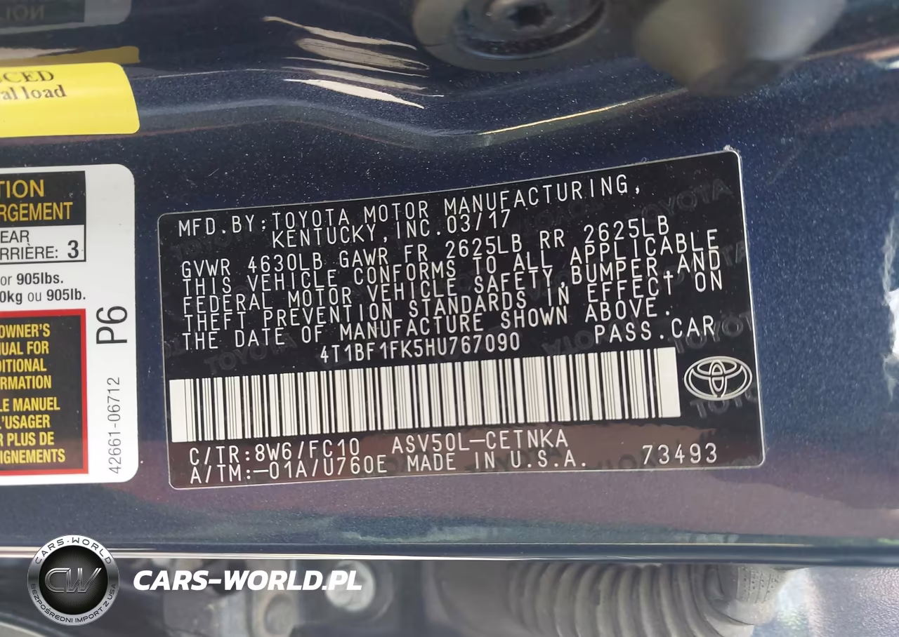 2017 Toyota Camry Le VIN:4T1BF1FK5HU767090 - 9