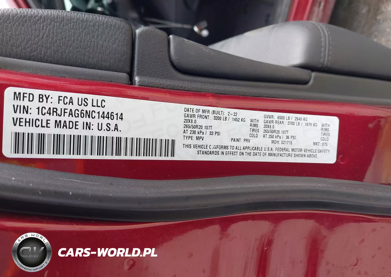 2022 Jeep Grand Cherokee Wk Laredo X 4X4 VIN:1C4RJFAG6NC144614 - 9