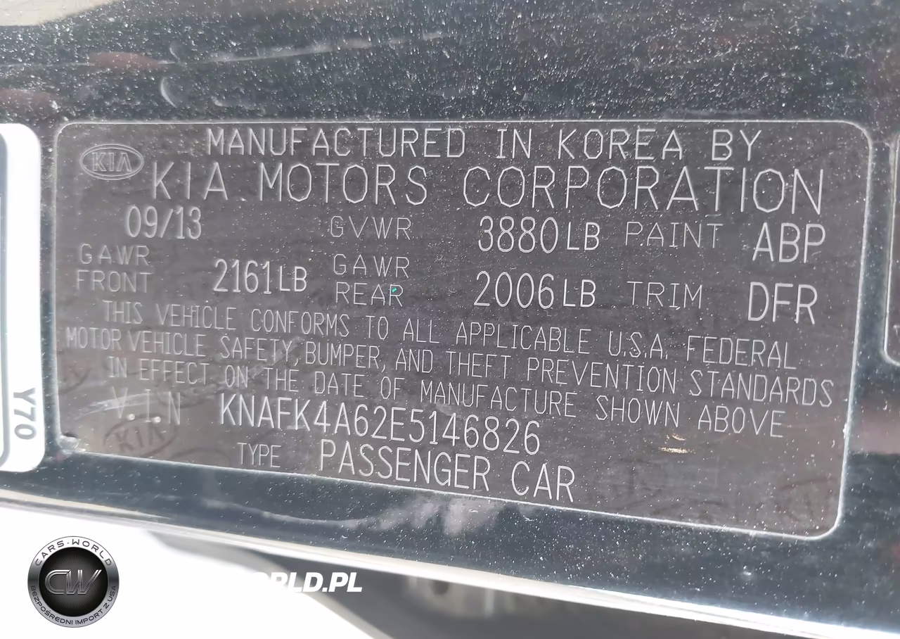 2014 Kia Forte Lx VIN:KNAFK4A62E5146826 - 9