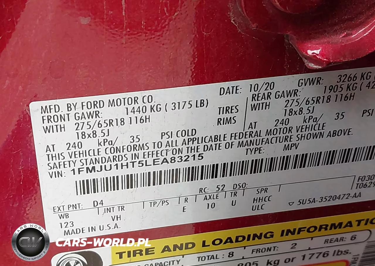 2020 Ford Expedition Xlt VIN:1FMJU1HT5LEA83215 - 9