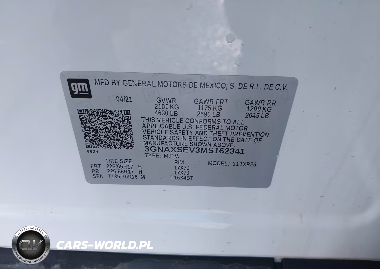 2021 Chevrolet Equinox Awd Ls VIN:3GNAXSEV3MS162341 - 9