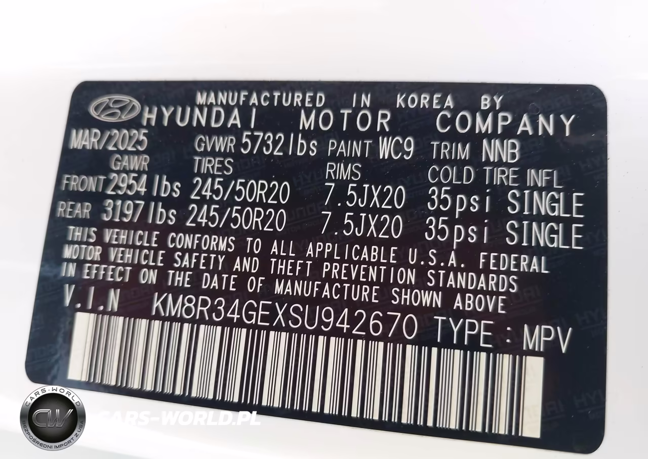 2025 Hyundai Palisade Xrt VIN:KM8R34GEXSU942670 - 9