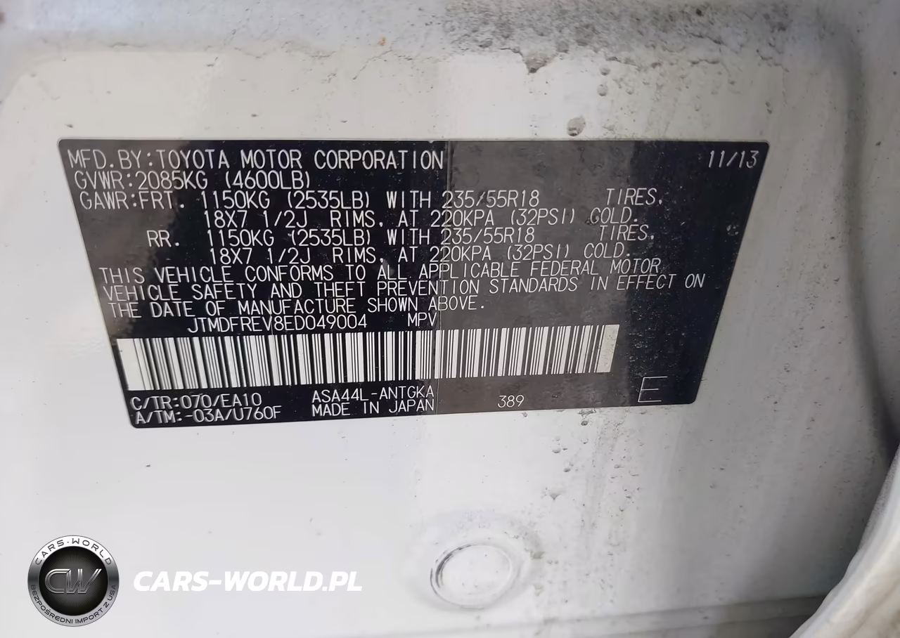 2014 Toyota Rav4 Limited VIN:JTMDFREV8ED049004 - 9