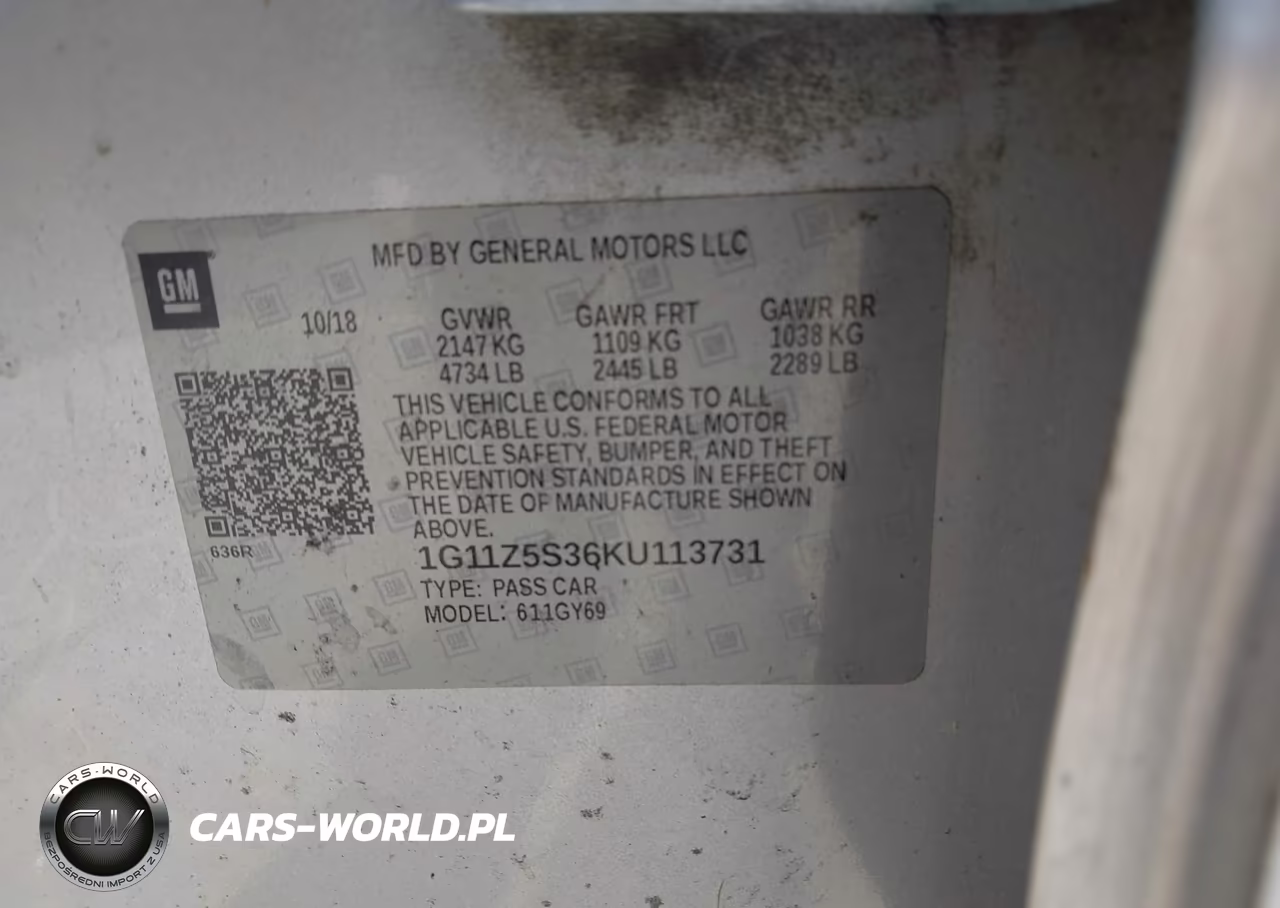 2019 Chevrolet Impala Lt VIN:1G11Z5S36KU113731 - 9