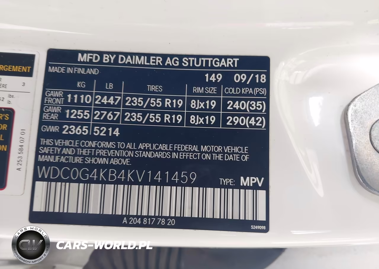 2019 Mercedes-Benz Glc 300 4Matic VIN:WDC0G4KB4KV141459 - 9