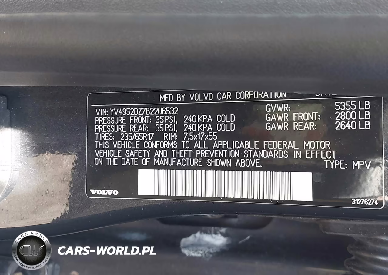 2011 Volvo Xc60 3.2 VIN:YV4952DZ7B2206532 - 9
