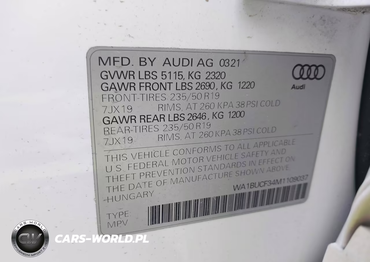 2021 Audi Q3 Premium Plus 40 Tfsi Quattro Tiptronic VIN:WA1BUCF34M1109037 - 9