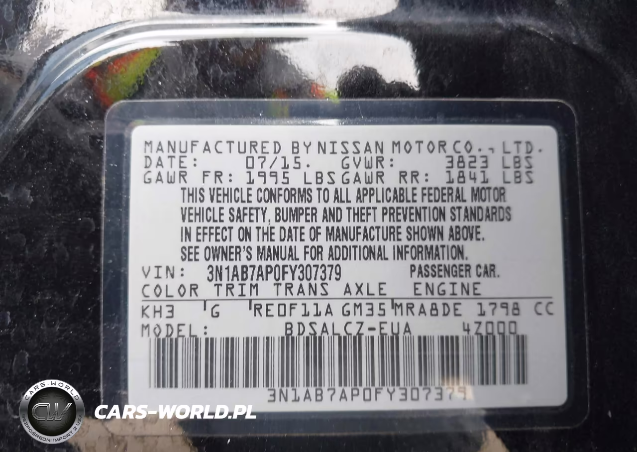 2015 Nissan Sentra S VIN:3N1AB7AP0FY307379 - 9