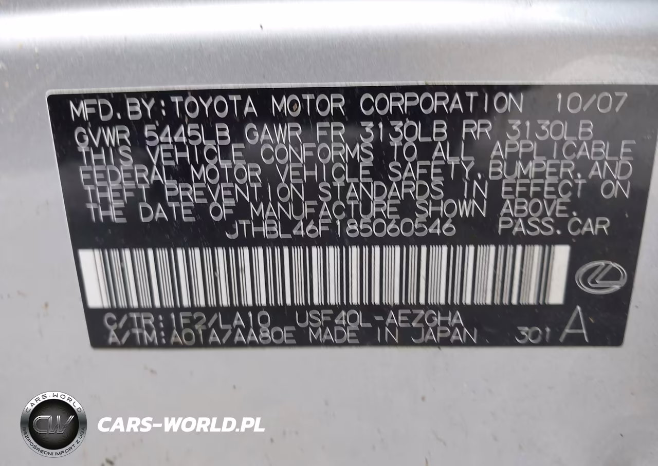 2008 Lexus Ls 460 VIN:JTHBL46F185060546 - 9