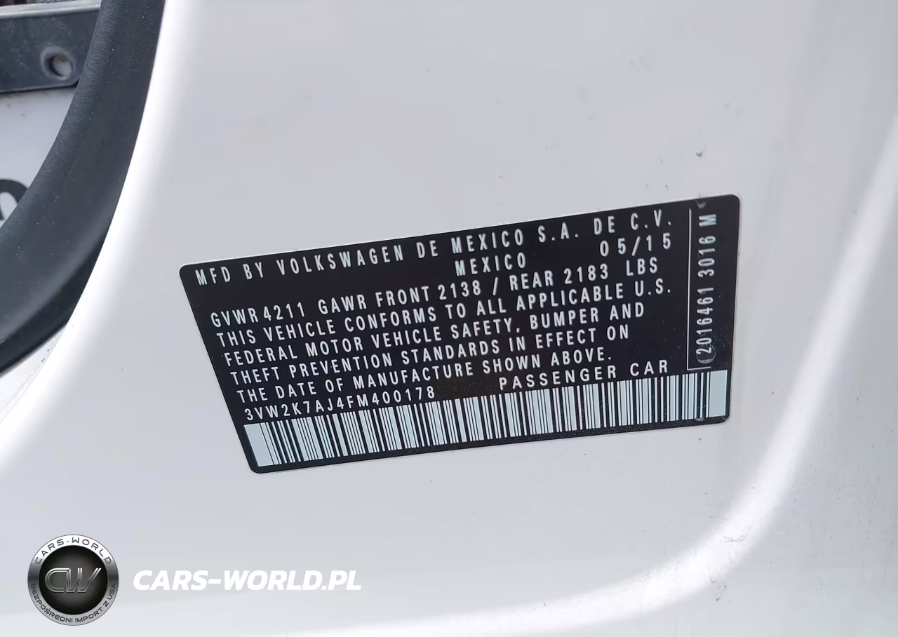 2015 Volkswagen Jetta 2.0L S VIN:3VW2K7AJ4FM400178 - 9
