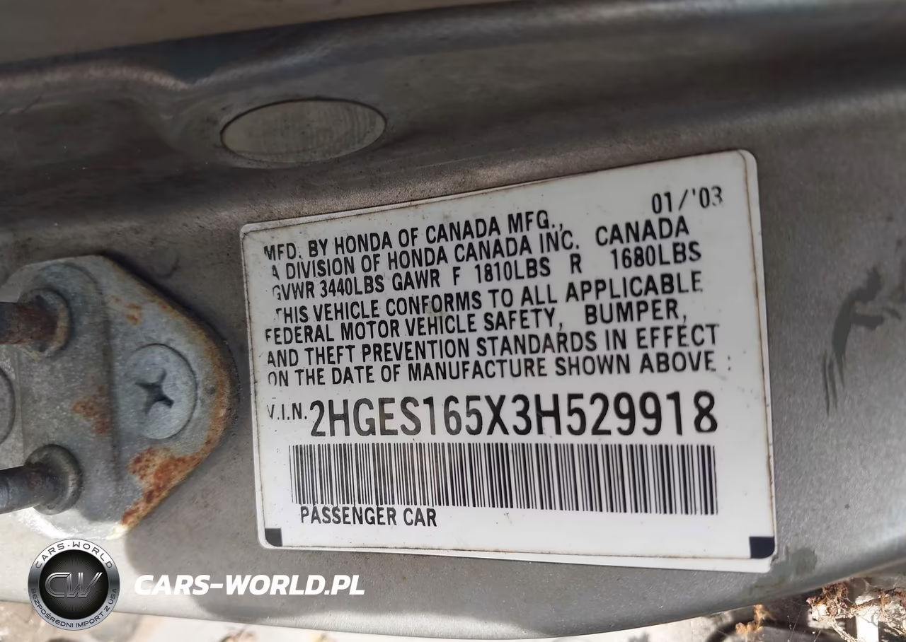2003 Honda Civic Lx VIN:2HGES165X3H529918 - 9
