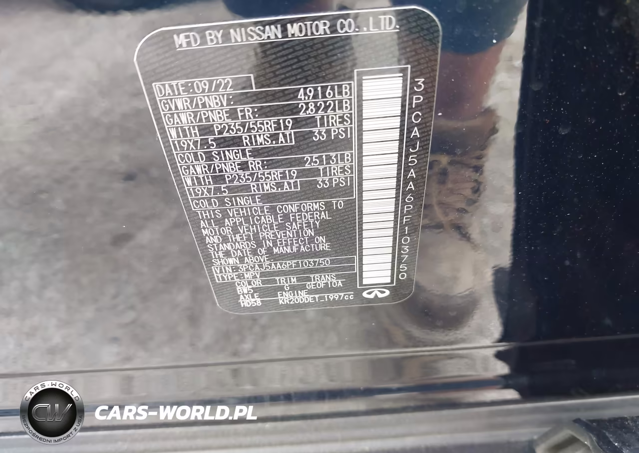 2023 Infiniti Qx50 Pure VIN:3PCAJ5AA6PF103750 - 9