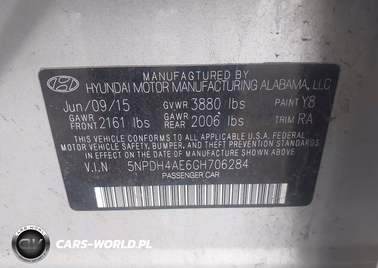 2016 Hyundai Elantra Se VIN:5NPDH4AE6GH706284 - 9
