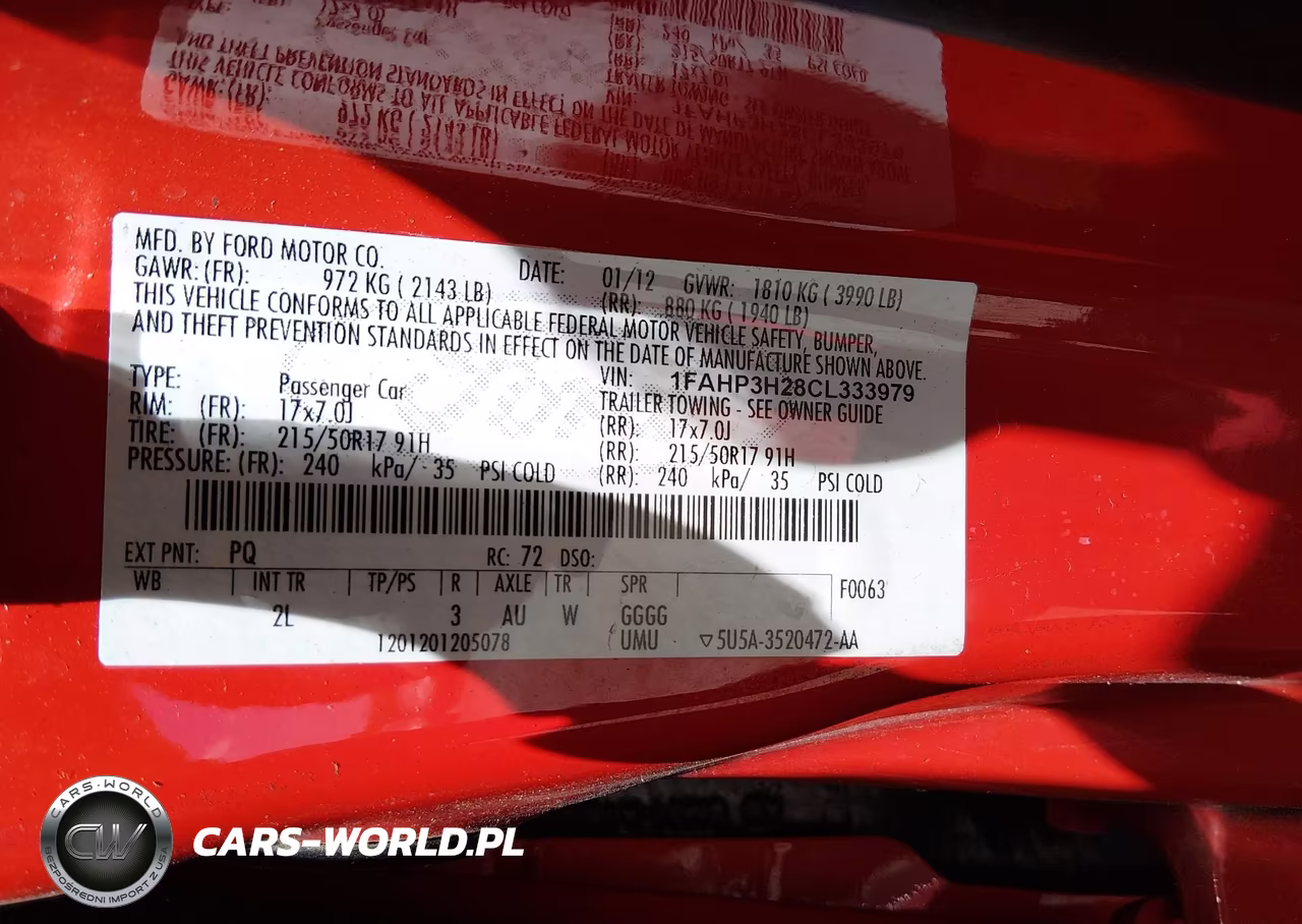 2012 Ford Focus Sel VIN:1FAHP3H28CL333979 - 9