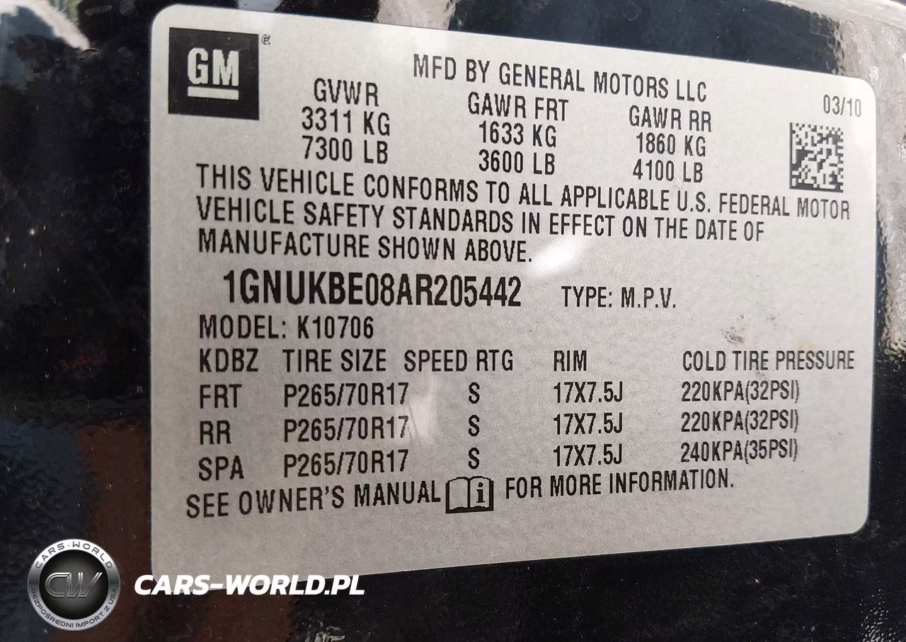 2010 Chevrolet Tahoe Lt VIN:1GNUKBE08AR205442 - 9