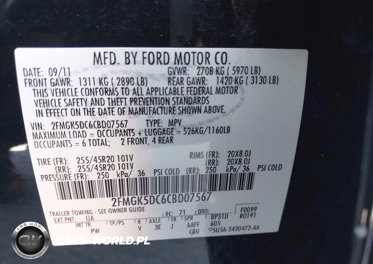 2012 Ford Flex Limited VIN:2FMGK5DC6CBD07567 - 9