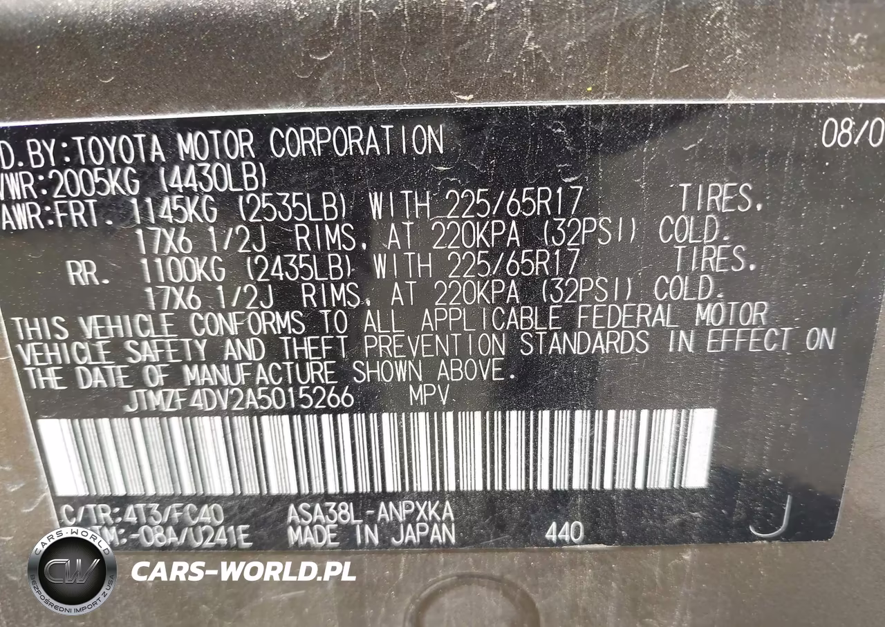 2010 Toyota Rav4 VIN:JTMZF4DV2A5015266 - 9