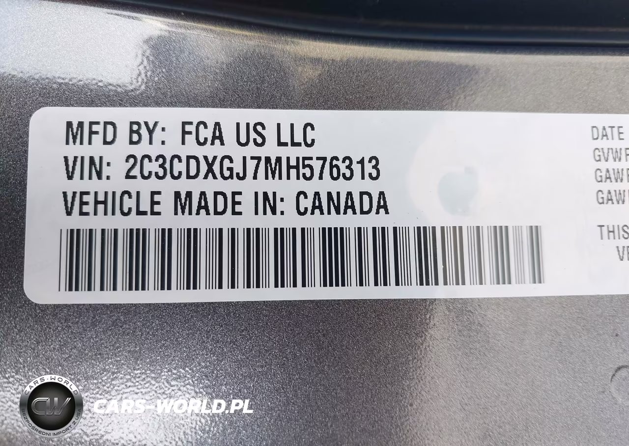 2021 Dodge Charger Scat Pack Rwd VIN:2C3CDXGJ7MH576313 - 9