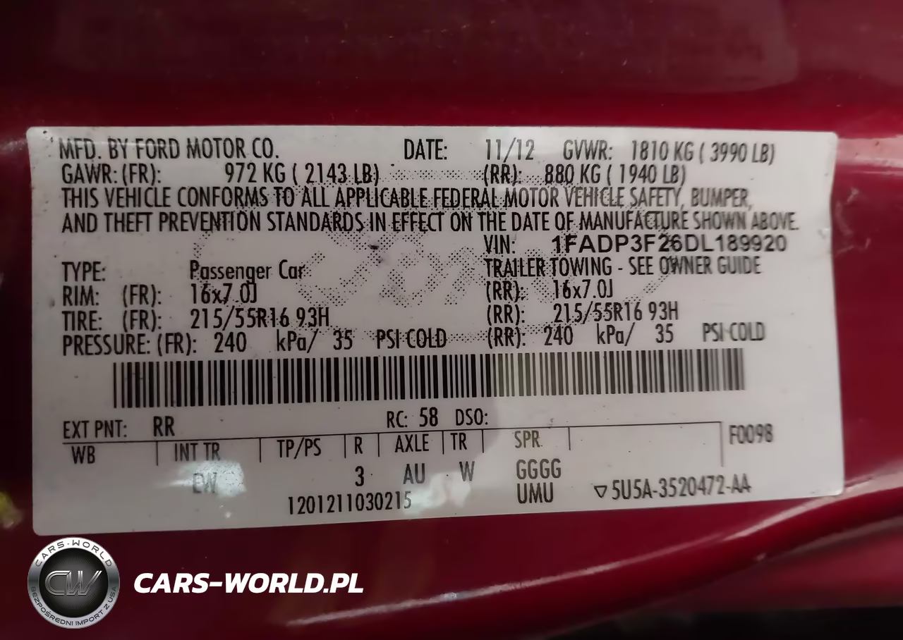 2013 Ford Focus Se VIN:1FADP3F26DL189920 - 9