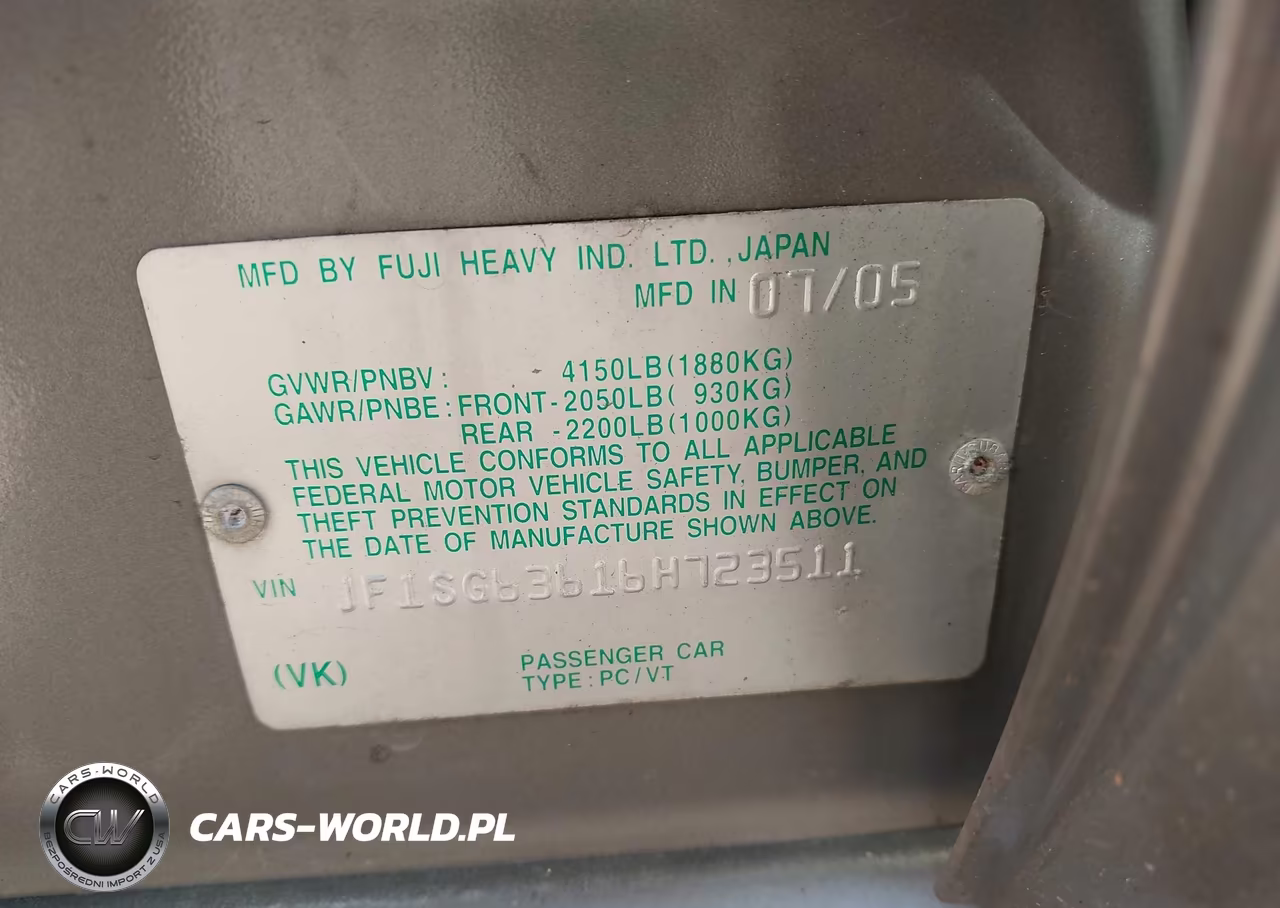 2006 Subaru Forester 2.5X VIN:JF1SG63616H723511 - 9