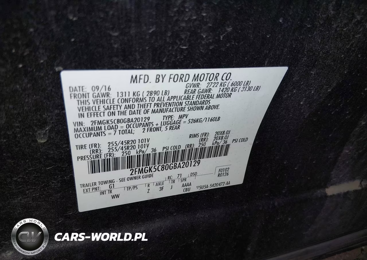 2016 Ford Flex Sel VIN:2FMGK5C80GBA20129 - 9