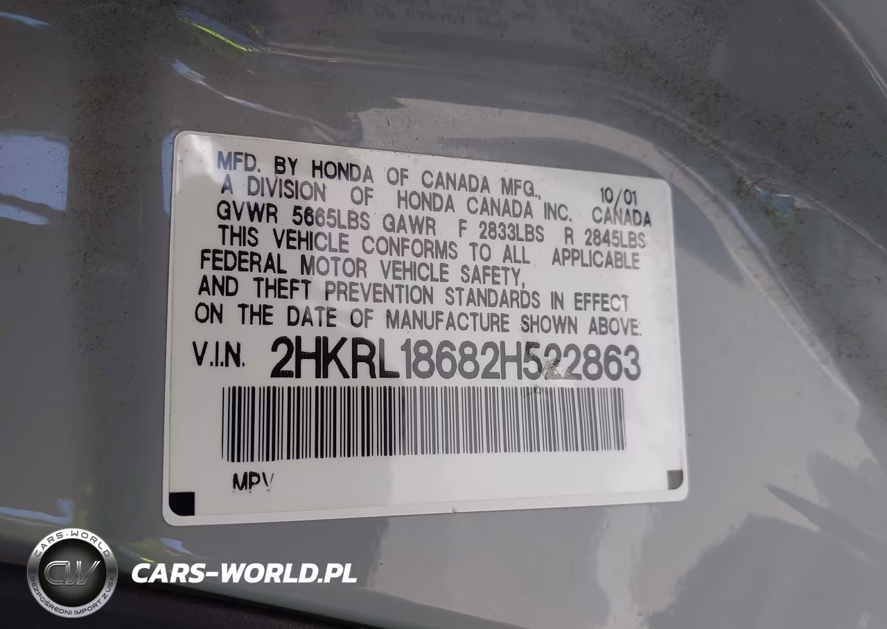 2002 Honda Odyssey Ex VIN:2HKRL18682H522863 - 9