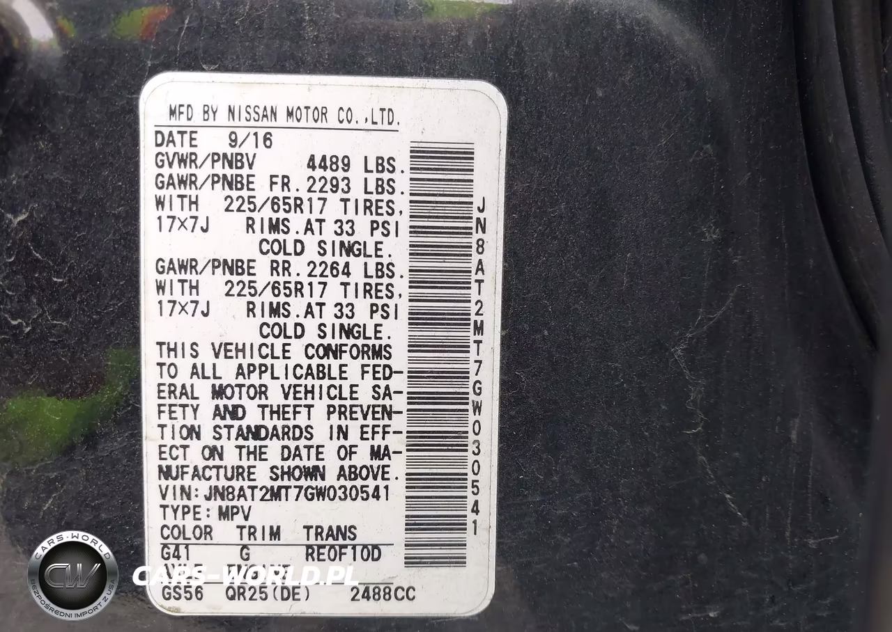 2016 Nissan Rogue S VIN:JN8AT2MT7GW030541 - 9