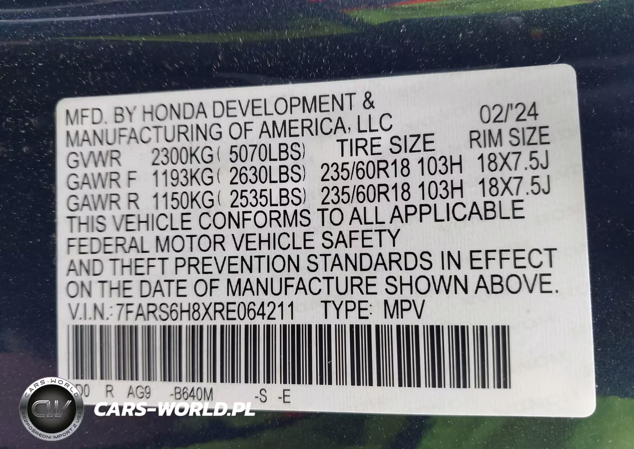 2024 Honda Cr-V Hybrid Sport-L VIN:7FARS6H8XRE064211 - 9