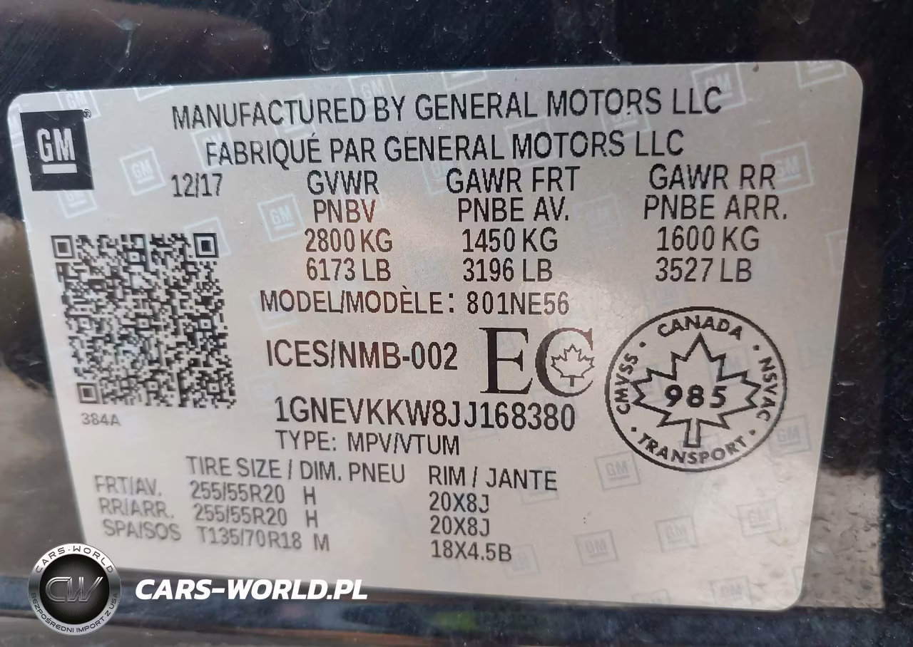 2018 Chevrolet Traverse High Country VIN:1GNEVKKW8JJ168380 - 9