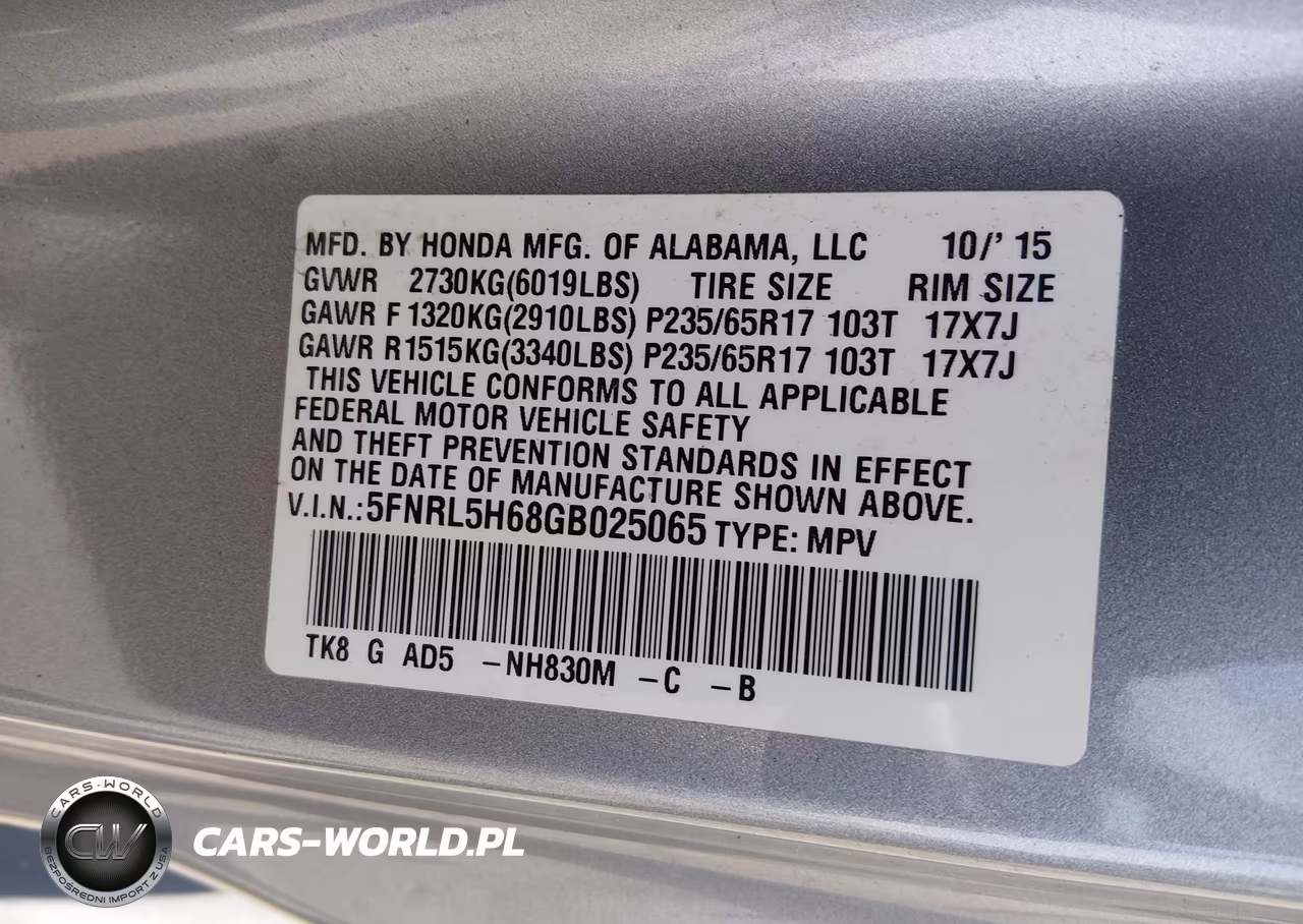 2016 Honda Odyssey Ex-L VIN:5FNRL5H68GB025065 - 9