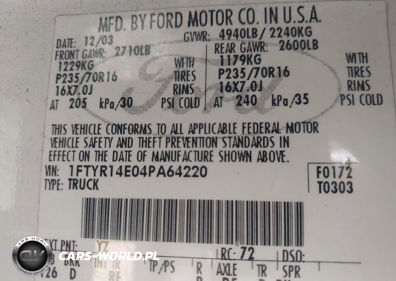 2004 Ford Ranger Edge VIN:1FTYR14E04PA64220 - 9