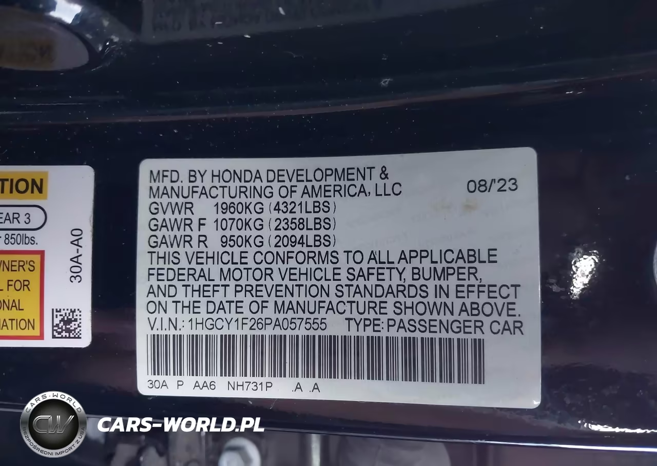 2023 Honda Accord Lx VIN:1HGCY1F26PA057555 - 9