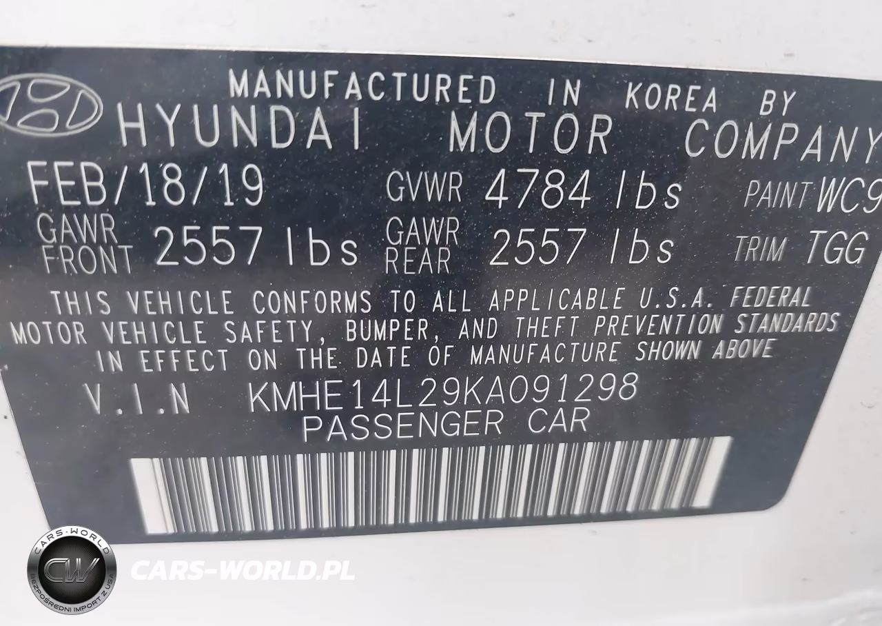 2019 Hyundai Sonata Plug-In Hybrid VIN:KMHE14L29KA091298 - 9
