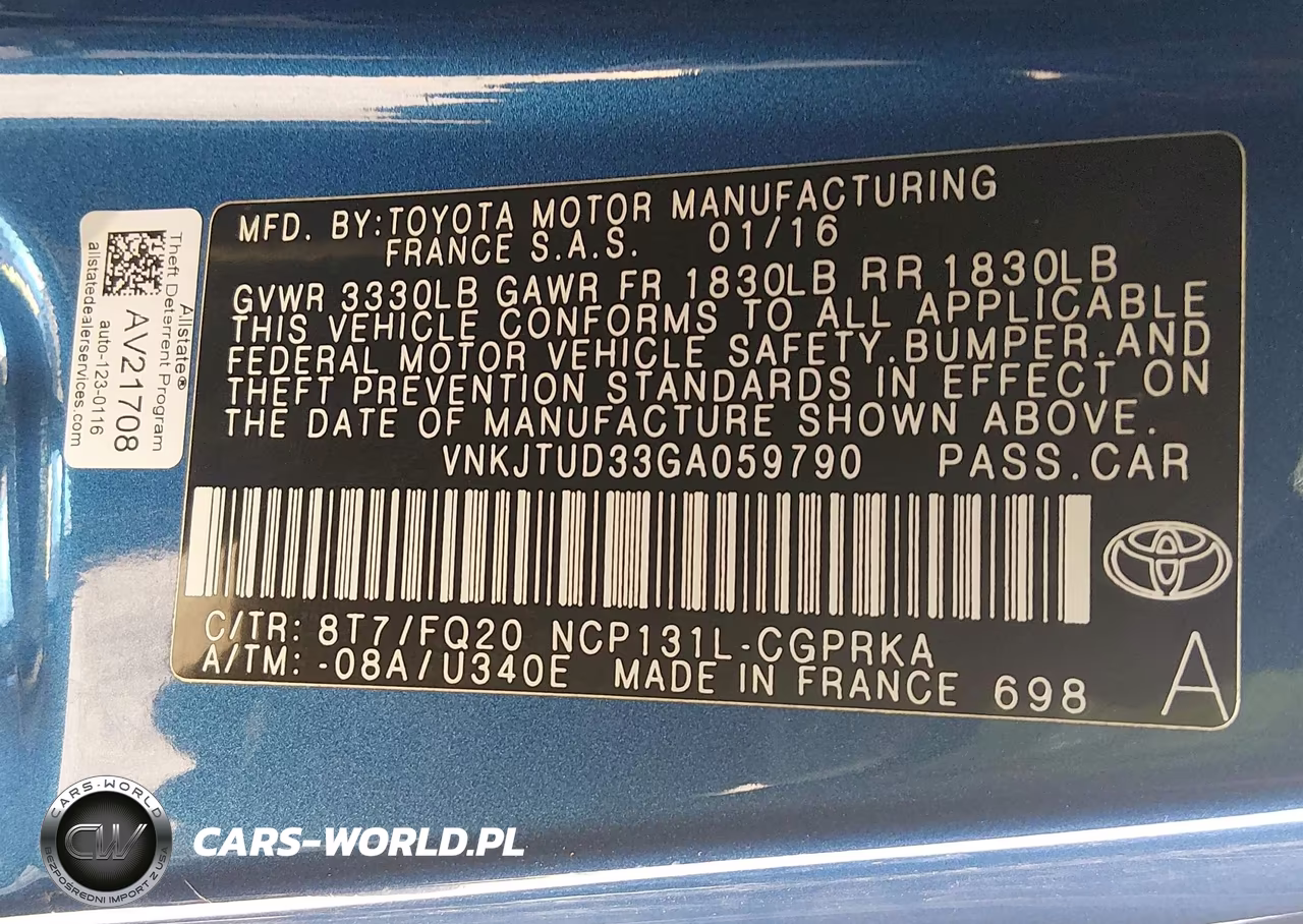2016 Toyota Yaris L VIN:VNKJTUD33GA059790 - 9