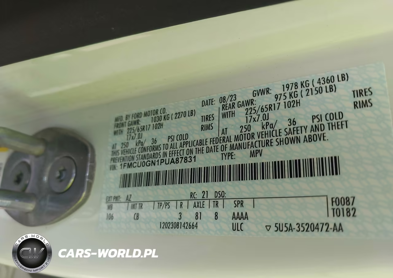 2023 Ford Escape Active VIN:1FMCU0GN1PUA87831 - 9