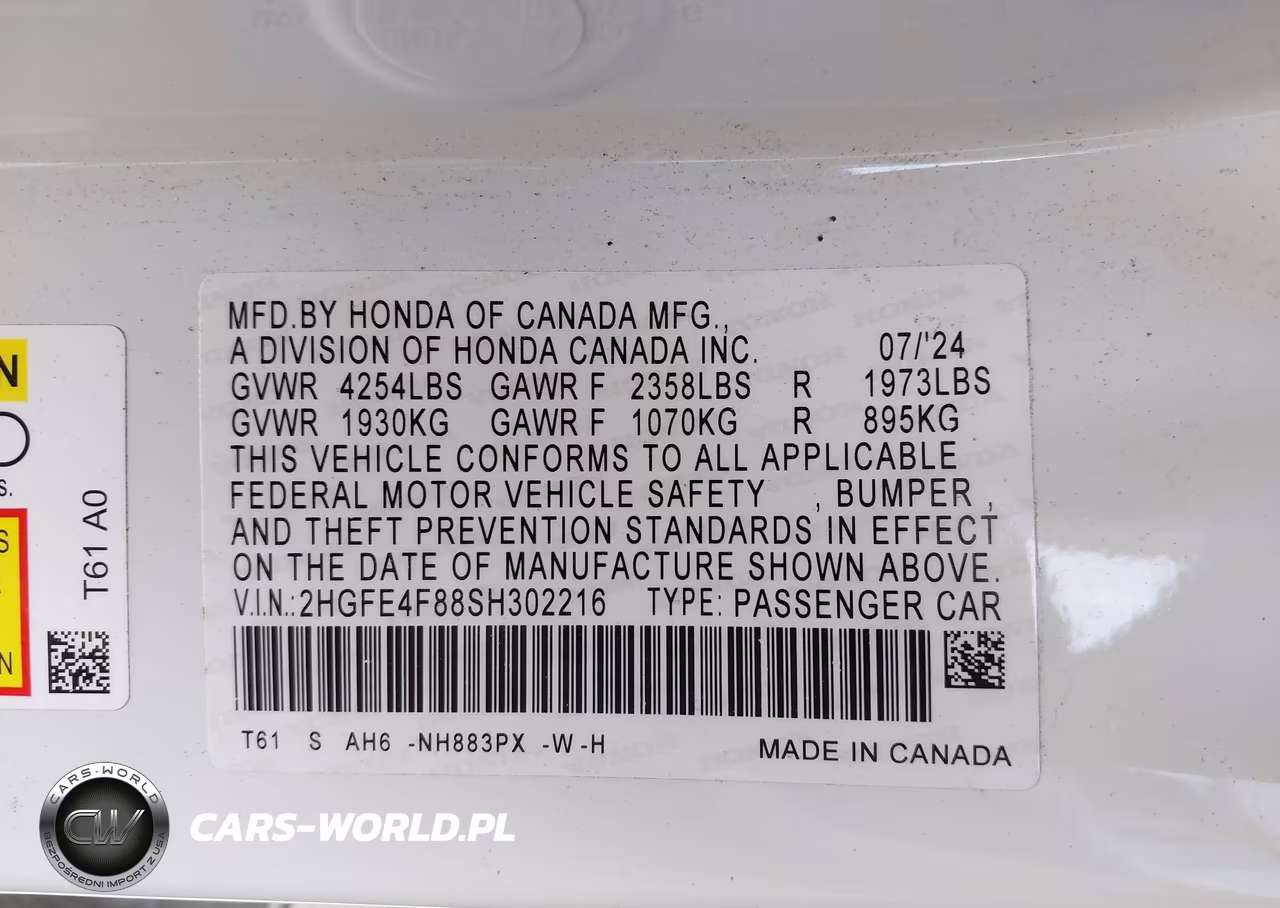 2025 Honda Civic Hybrid Sport-Sport Touring VIN:2HGFE4F88SH302216 - 9