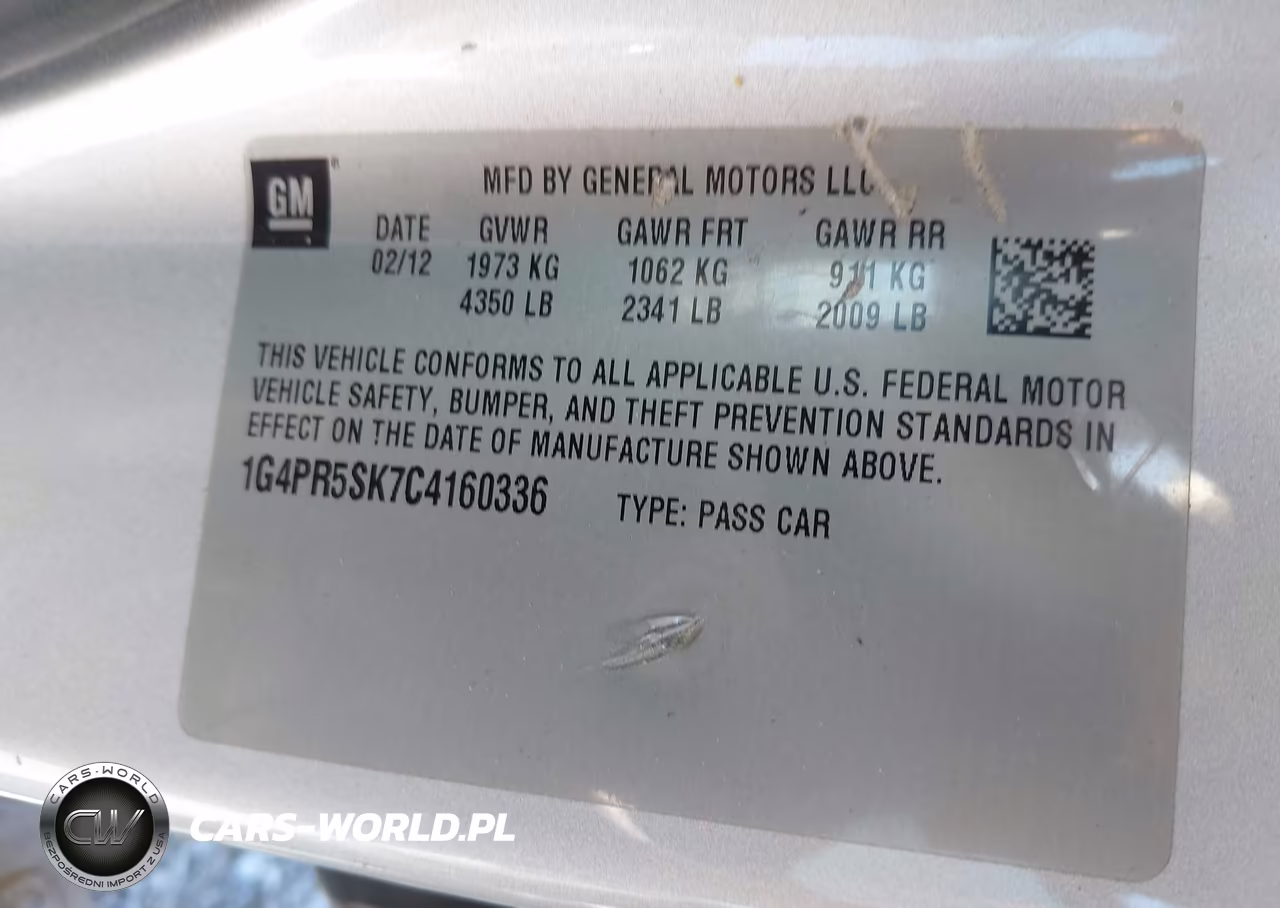 2012 Buick Verano Convenience Group VIN:1G4PR5SK7C4160336 - 9