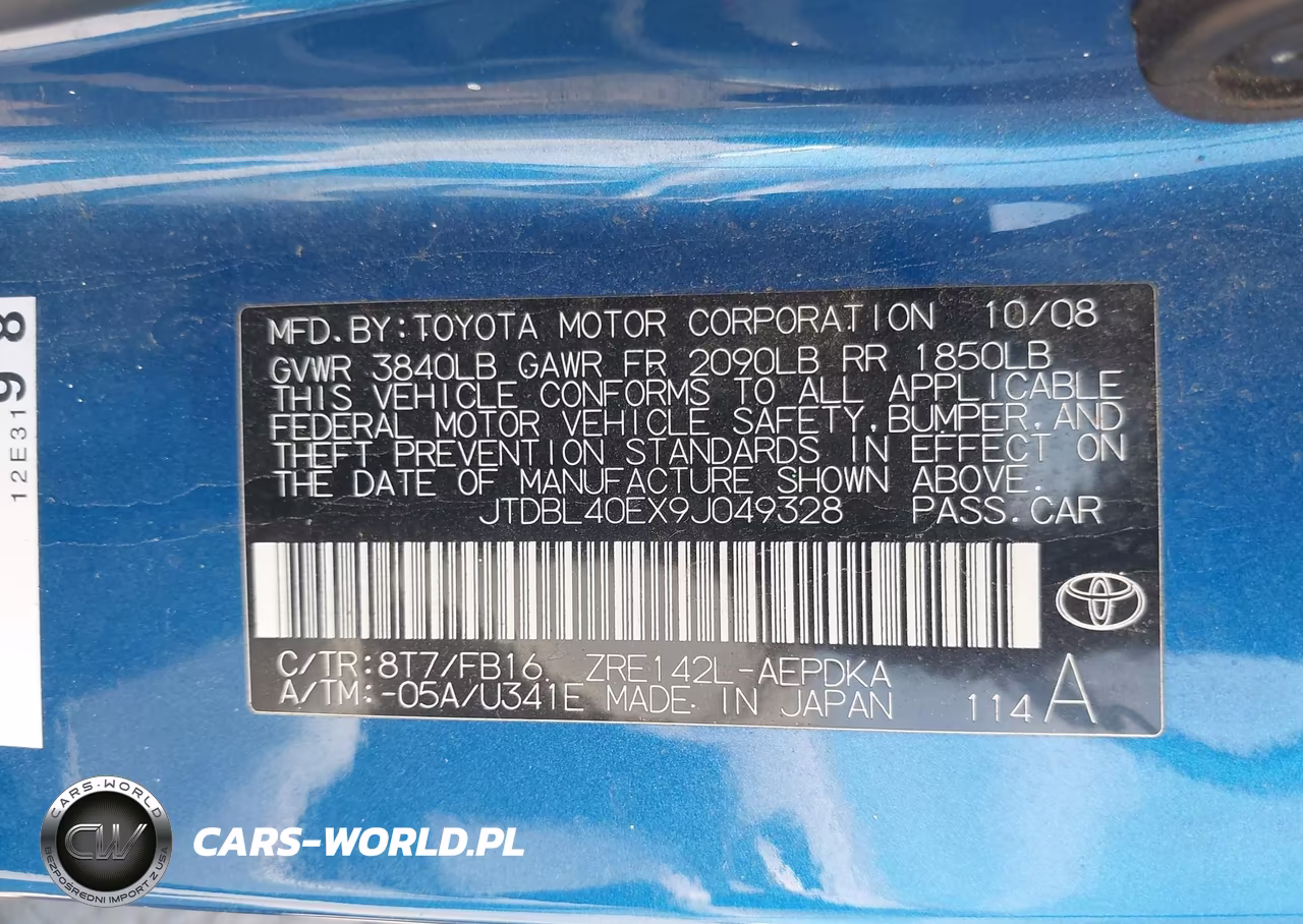 2009 Toyota Corolla Le VIN:JTDBL40EX9J049328 - 9