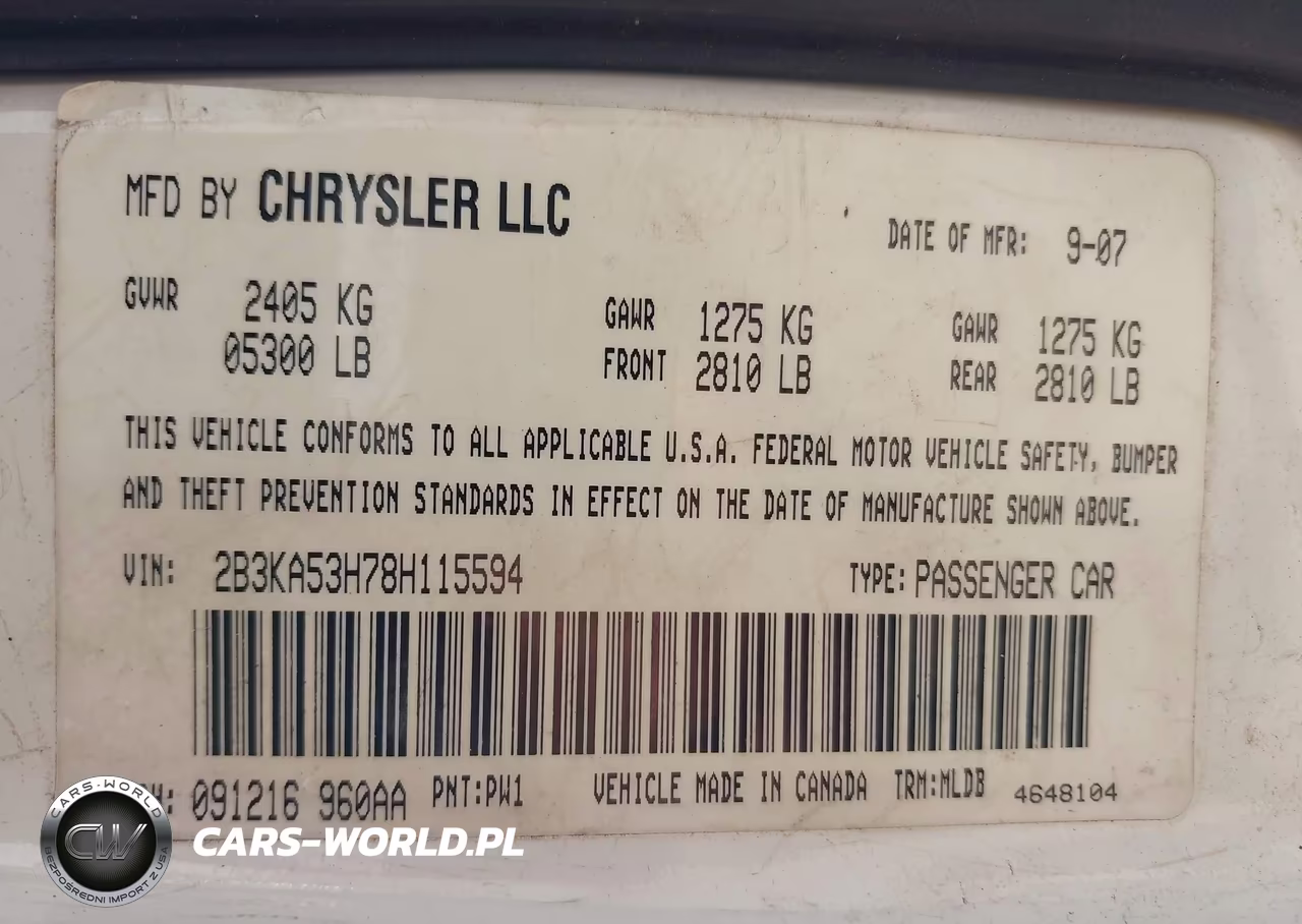 2008 Dodge Charger R-T VIN:2B3KA53H78H115594 - 9